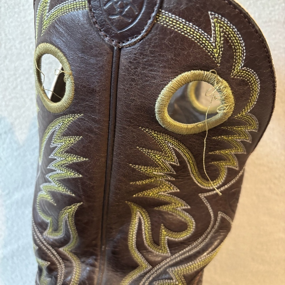 Ariat buckaroo men’s leather platform western cowboy brown boots sz 12D 10007850 - Picture 5 of 10